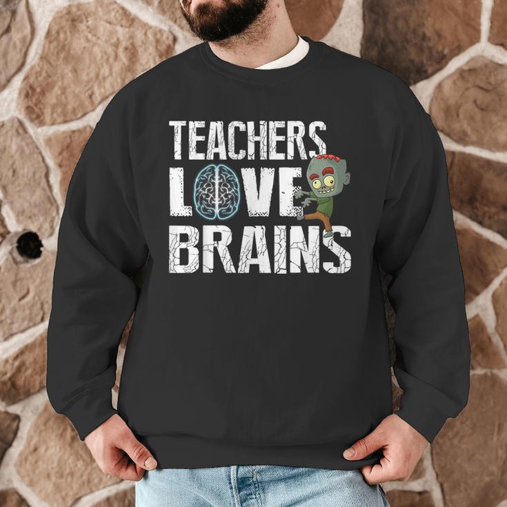 Teachers Love Brains Zombie Halloween Hilarious Men Graphic Sweatshirt, novelty gifts, funny gifts Teachers Love Brains Zombie Halloween Hilarious Men Graphic Sweatshirt, novelty gifts, funny gifts