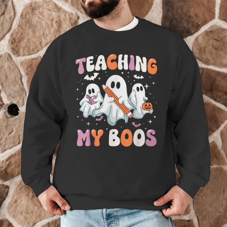 Teaching My Boos Teacher Cute Ghost Teacher Halloween Men Graphic Sweatshirt, novelty gifts, funny gifts Teaching My Boos Teacher Cute Ghost Teacher Halloween Men Graphic Sweatshirt, novelty gifts, funny gifts