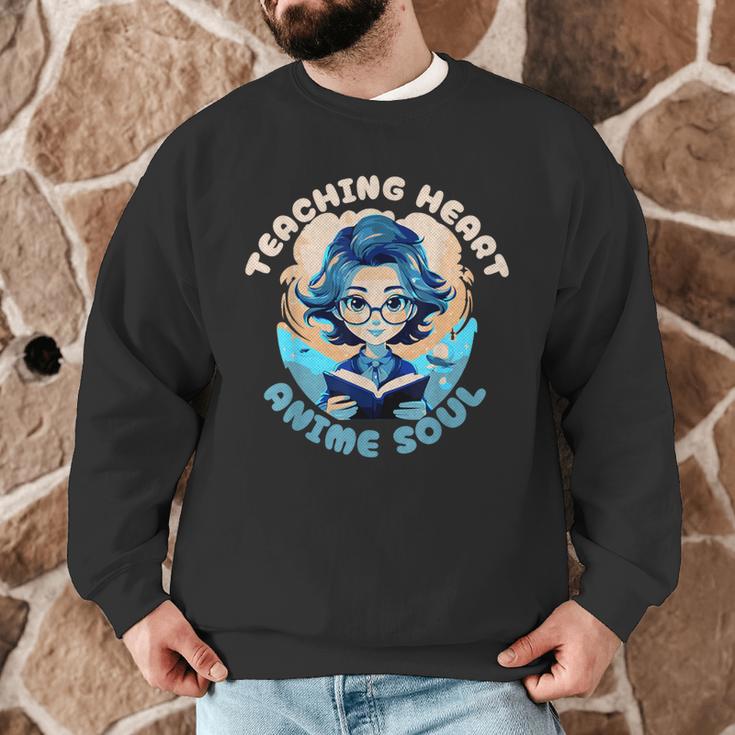 Teaching Heart Anime Soul Teacher Otaku Manga Men Graphic Sweatshirt, novelty gifts, funny gifts