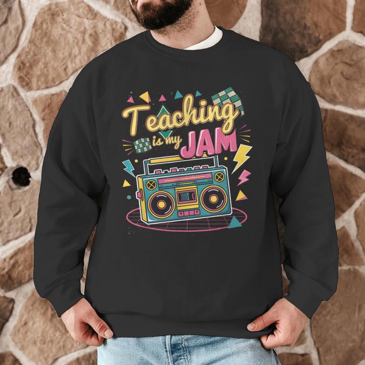 Teaching Is My Jam Groovy Retro Teacher Back To School Men Graphic Sweatshirt, novelty gifts, funny gifts Teaching Is My Jam Groovy Retro Teacher Back To School Men Graphic Sweatshirt, novelty gifts, funny gifts
