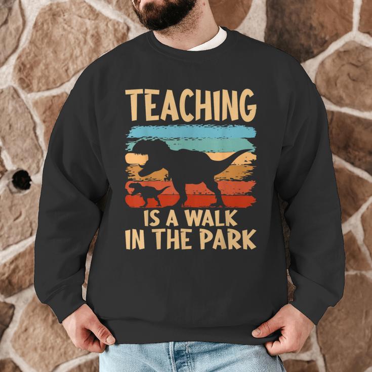 Teaching Is a Walk In Park Dinosaur Teacher Men Graphic Sweatshirt, novelty gifts, funny gifts Teaching Is a Walk In Park Dinosaur Teacher Men Graphic Sweatshirt, novelty gifts, funny gifts
