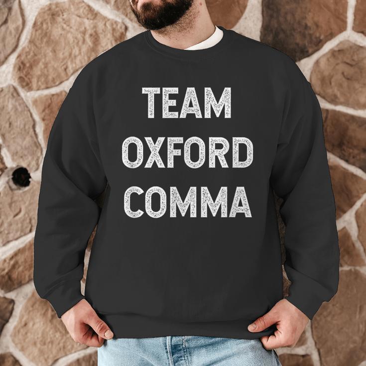 Team Oxford Comma English Majors And Teachers For Men Women Girls Kids Men Graphic Sweatshirt, novelty gifts, funny gifts