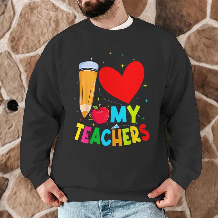 Teens Graduation I Heart My Teachers I Love My Teachers Men Graphic Sweatshirt, novelty gifts, funny gifts