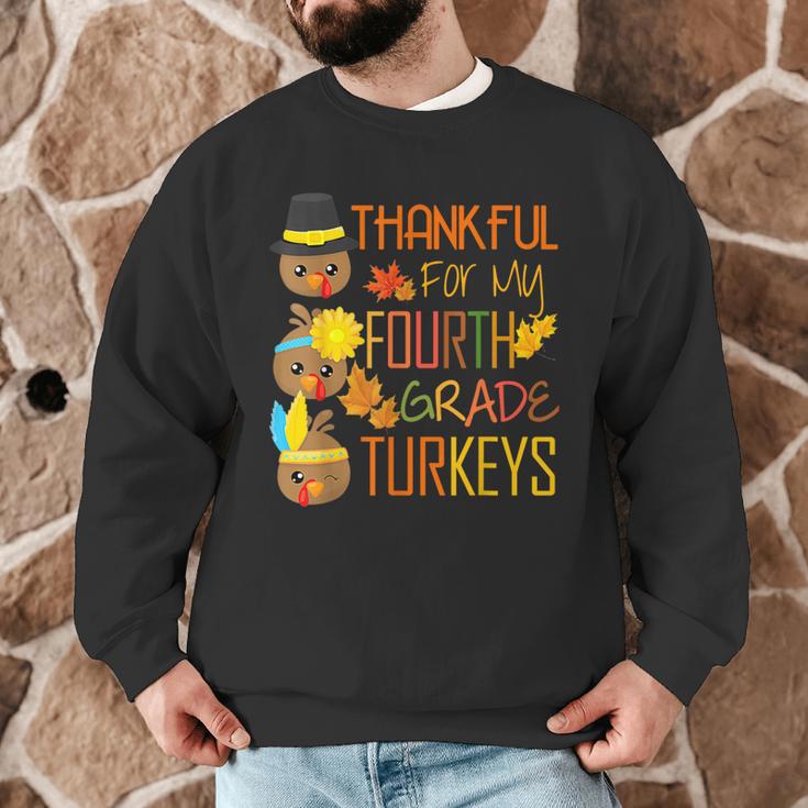 Thankful For My 4th Grade Turkey Thanksgiving Turkey Teacher Men Graphic Sweatshirt, novelty gifts, funny gifts Thankful For My 4th Grade Turkey Thanksgiving Turkey Teacher Men Graphic Sweatshirt, novelty gifts, funny gifts