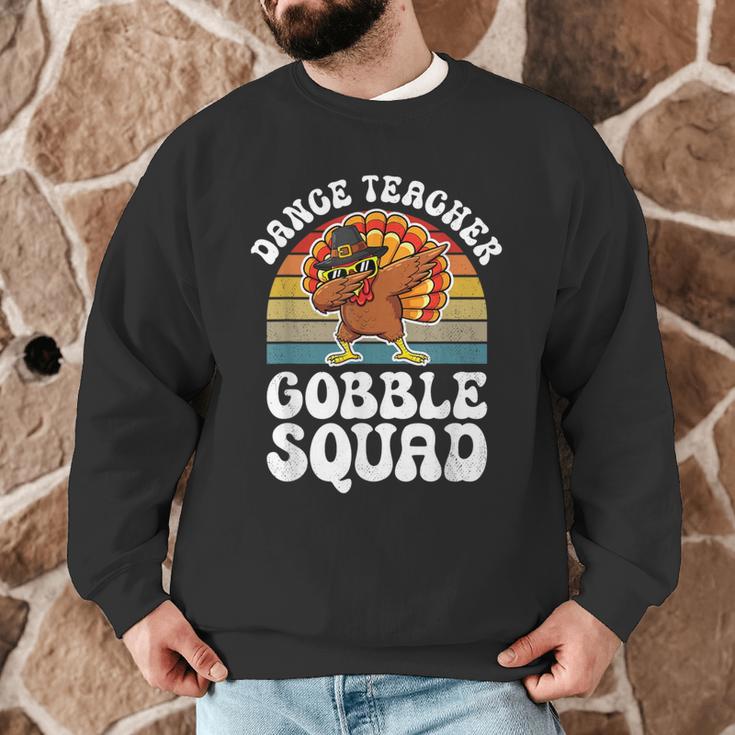 Thanksgiving Dance Teacher Gobble Squad Turkey Men Graphic Sweatshirt, novelty gifts, funny gifts