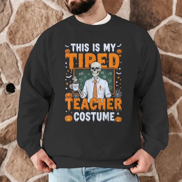 This Is My Tired Teacher Costume Halloween Costumes Men Graphic Sweatshirt, novelty gifts, funny gifts