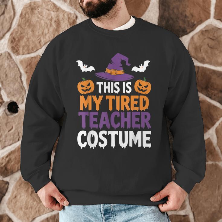 Tired Teacher Costume For Humor Halloween Men Graphic Sweatshirt, novelty gifts, funny gifts