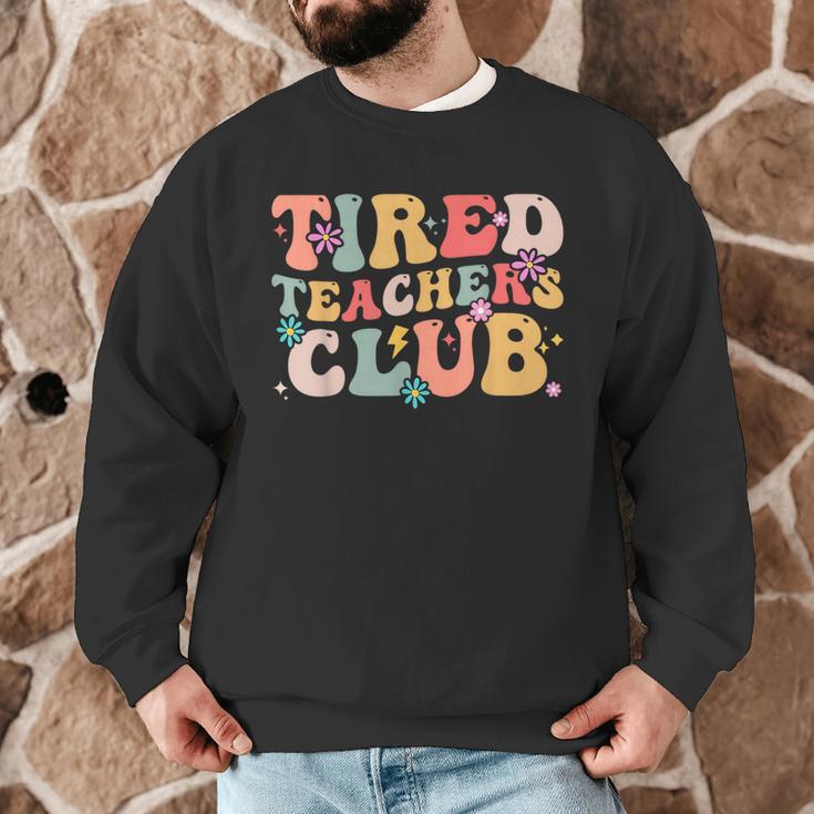 Tired Teachers Club Groovy Teachers Back To School Tee Men Graphic Sweatshirt, novelty gifts, funny gifts Tired Teachers Club Groovy Teachers Back To School Tee Men Graphic Sweatshirt, novelty gifts, funny gifts