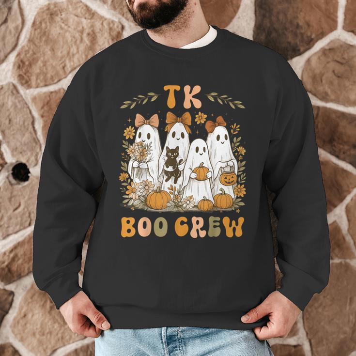 TK Boo Crew Preppy Halloween Floral Ghost TK Teacher Team TK Men Graphic Sweatshirt, novelty gifts, funny gifts TK Boo Crew Preppy Halloween Floral Ghost TK Teacher Team TK Men Graphic Sweatshirt, novelty gifts, funny gifts