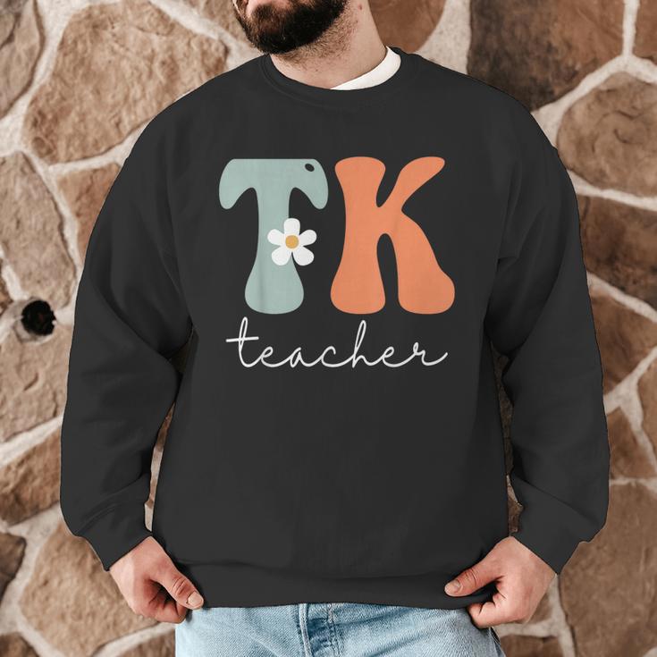 TK Teacher Retro Groovy Vintage Happy First Day Of School Men Graphic Sweatshirt, novelty gifts, funny gifts TK Teacher Retro Groovy Vintage Happy First Day Of School Men Graphic Sweatshirt, novelty gifts, funny gifts
