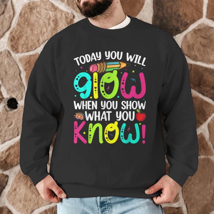Today You Will Glow When You Show What You Know Teachers Day Men Graphic Sweatshirt, novelty gifts, funny gifts Today You Will Glow When You Show What You Know Teachers Day Men Graphic Sweatshirt, novelty gifts, funny gifts