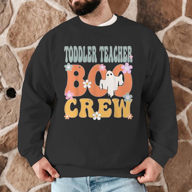 Toddler Teacher Boo Crew Ghost Groovy Halloween For Women Men Graphic Sweatshirt, novelty gifts, funny gifts