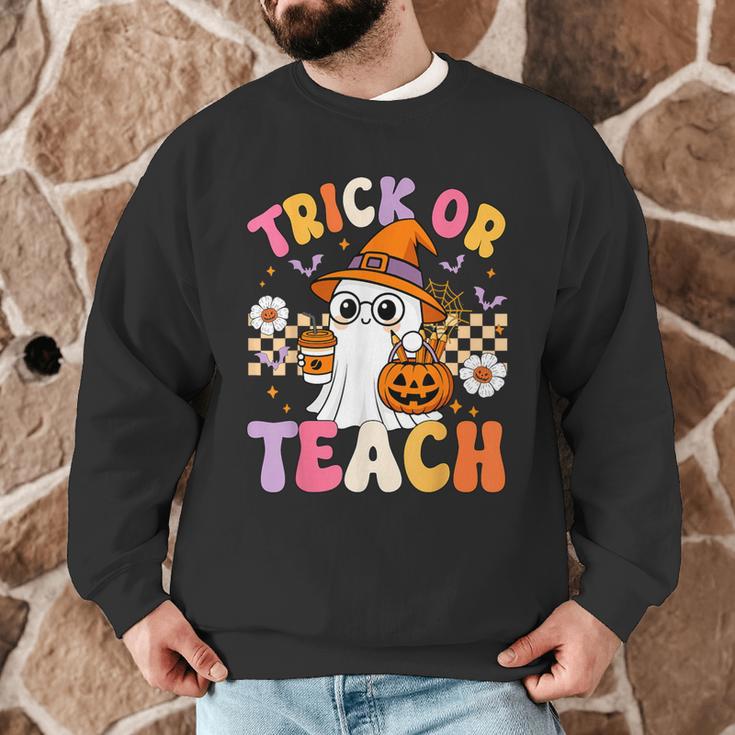 Trick Or Teach Cute Ghost Coffee Pumpkins Halloween Teacher Men Graphic Sweatshirt, novelty gifts, funny gifts Trick Or Teach Cute Ghost Coffee Pumpkins Halloween Teacher Men Graphic Sweatshirt, novelty gifts, funny gifts