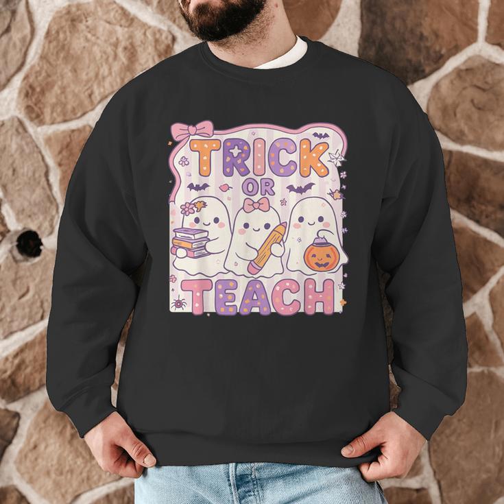 Trick Or Teach Retro Halloween Teacher Look Men Graphic Sweatshirt, novelty gifts, funny gifts Trick Or Teach Retro Halloween Teacher Look Men Graphic Sweatshirt, novelty gifts, funny gifts