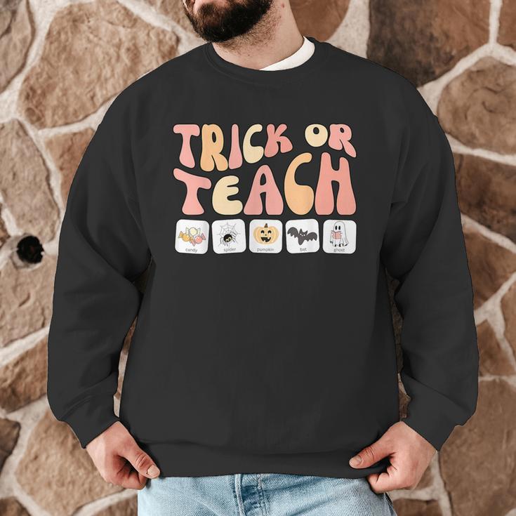Trick Or Teach With Symbols Special Education Teacher Spooky Men Graphic Sweatshirt, novelty gifts, funny gifts Trick Or Teach With Symbols Special Education Teacher Spooky Men Graphic Sweatshirt, novelty gifts, funny gifts