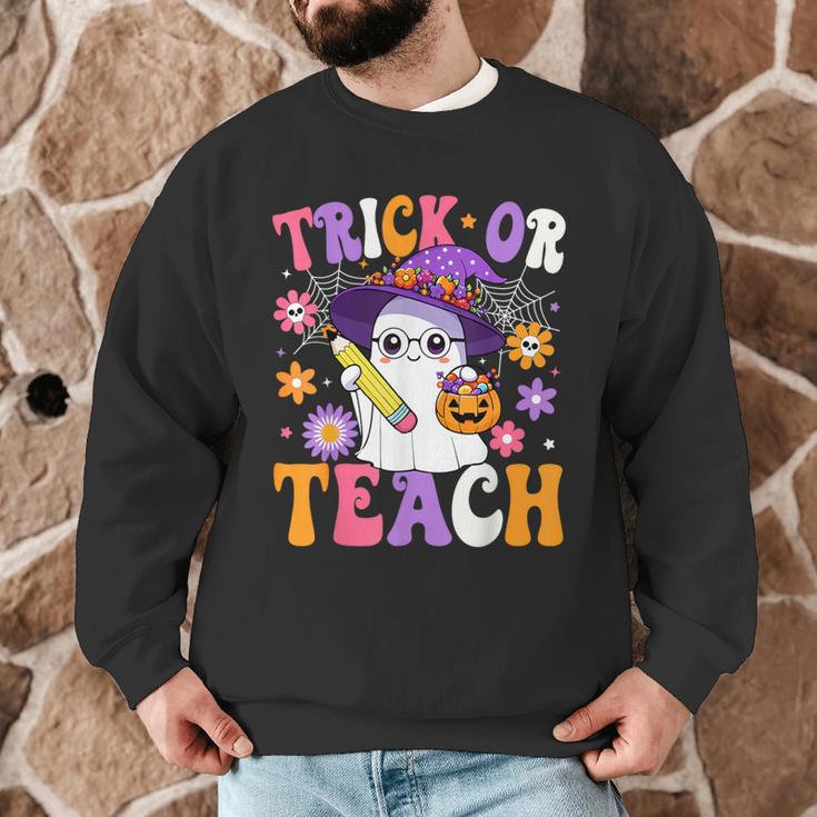 Trick Or Teach Teacher Ghost Teaching Fun Halloween Teacher Men Graphic Sweatshirt, novelty gifts, funny gifts Trick Or Teach Teacher Ghost Teaching Fun Halloween Teacher Men Graphic Sweatshirt, novelty gifts, funny gifts