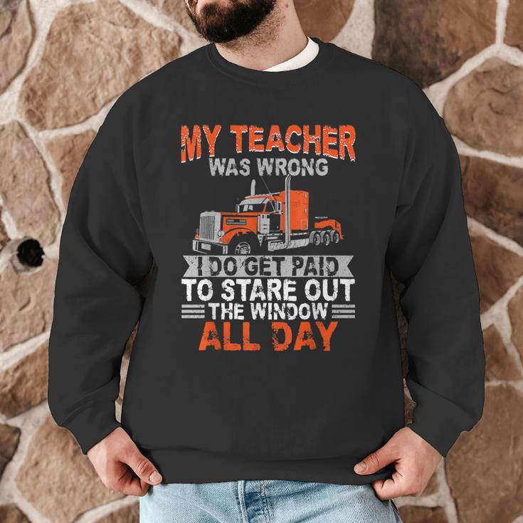 Trucker Truck Driver Vintage My Teacher Was Wrong I Do Get Men Graphic Sweatshirt, novelty gifts, funny gifts Trucker Truck Driver Vintage My Teacher Was Wrong I Do Get Men Graphic Sweatshirt, novelty gifts, funny gifts