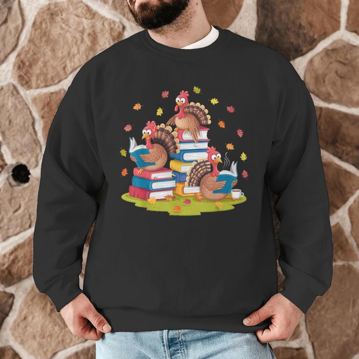 Turkey Reading Books Fall Season Thanksgiving Teacher Book Men Graphic Sweatshirt, novelty gifts, funny gifts Turkey Reading Books Fall Season Thanksgiving Teacher Book Men Graphic Sweatshirt, novelty gifts, funny gifts