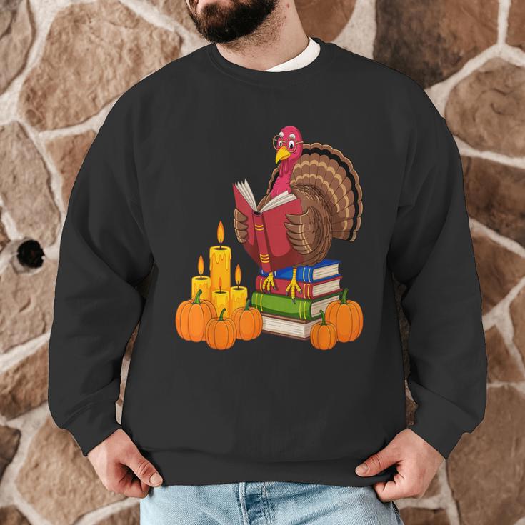 Turkey Reading Books Fall Thanksgiving Teacher Book Men Graphic Sweatshirt, novelty gifts, funny gifts Turkey Reading Books Fall Thanksgiving Teacher Book Men Graphic Sweatshirt, novelty gifts, funny gifts