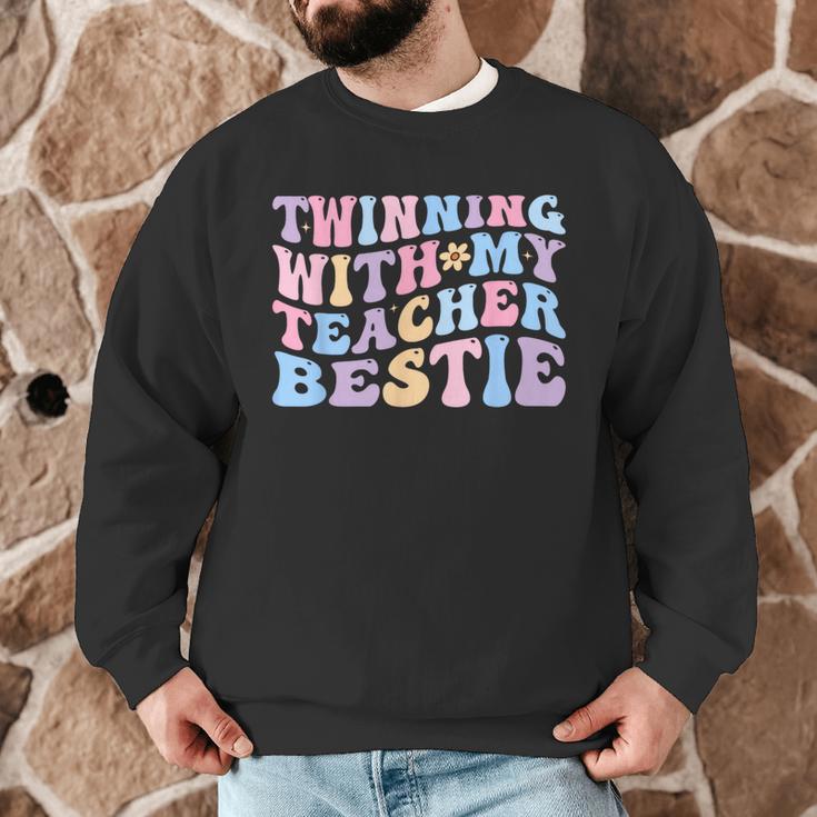Twinning With My Teacher Bestie Teaching Partner Men Graphic Sweatshirt, novelty gifts, funny gifts Twinning With My Teacher Bestie Teaching Partner Men Graphic Sweatshirt, novelty gifts, funny gifts