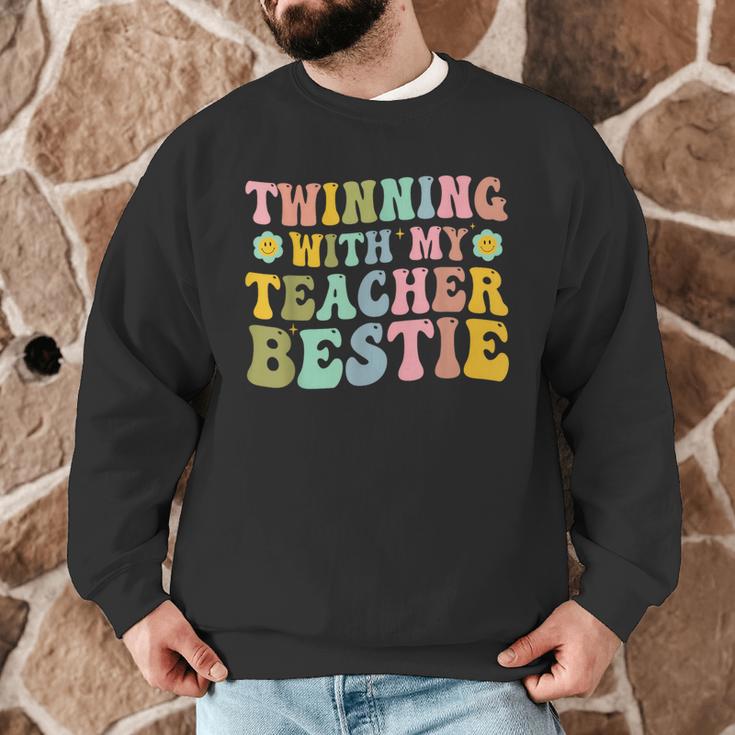 Twinning With My Teacher Bestie Twin Day Matching Teachers For Men Women Girls Kids Men Graphic Sweatshirt, novelty gifts, funny gifts Twinning With My Teacher Bestie Twin Day Matching Teachers For Men Women Girls Kids Men Graphic Sweatshirt, novelty gifts, funny gifts