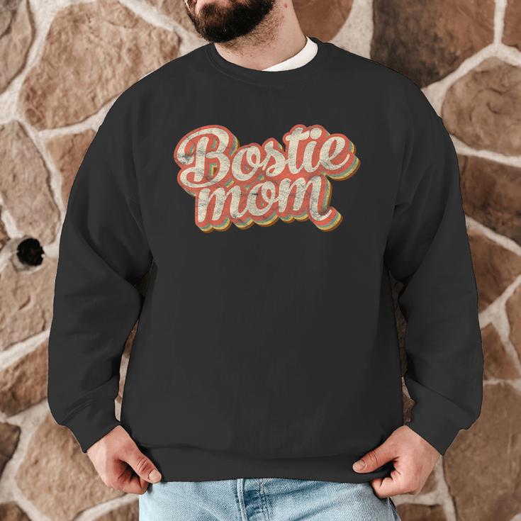 Vintage Boston Terrier Mom Dog Lover Pet Bostie Mama Men Women Girls Kids Men Graphic Sweatshirt, novelty gifts, funny gifts