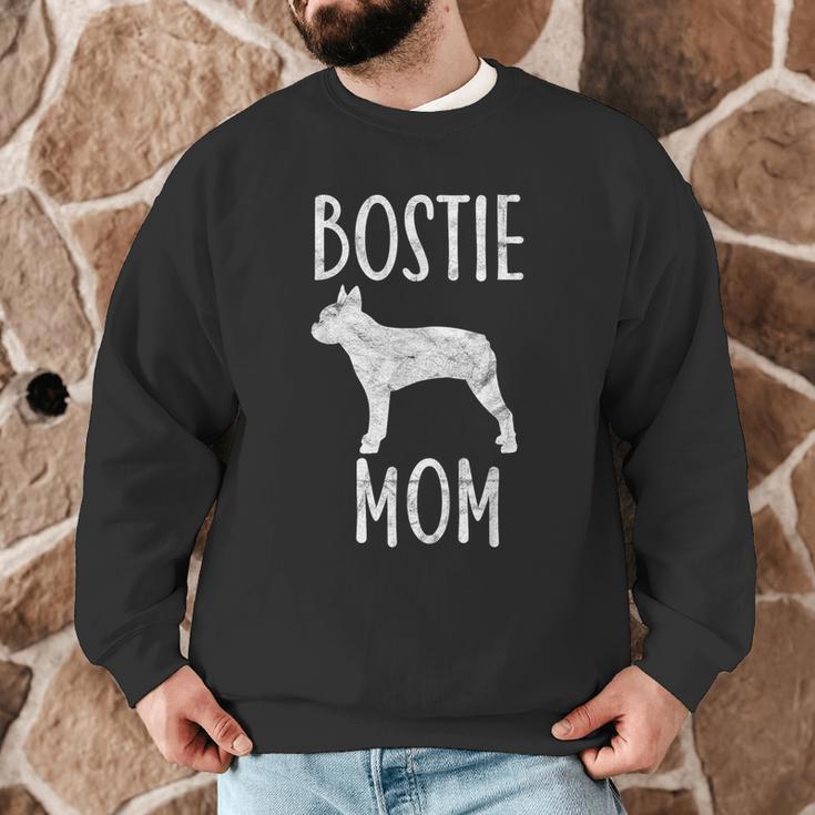 Vintage Boston Terrier Mom Dog Owner Bostie Mother Men Graphic Sweatshirt, novelty gifts, funny gifts