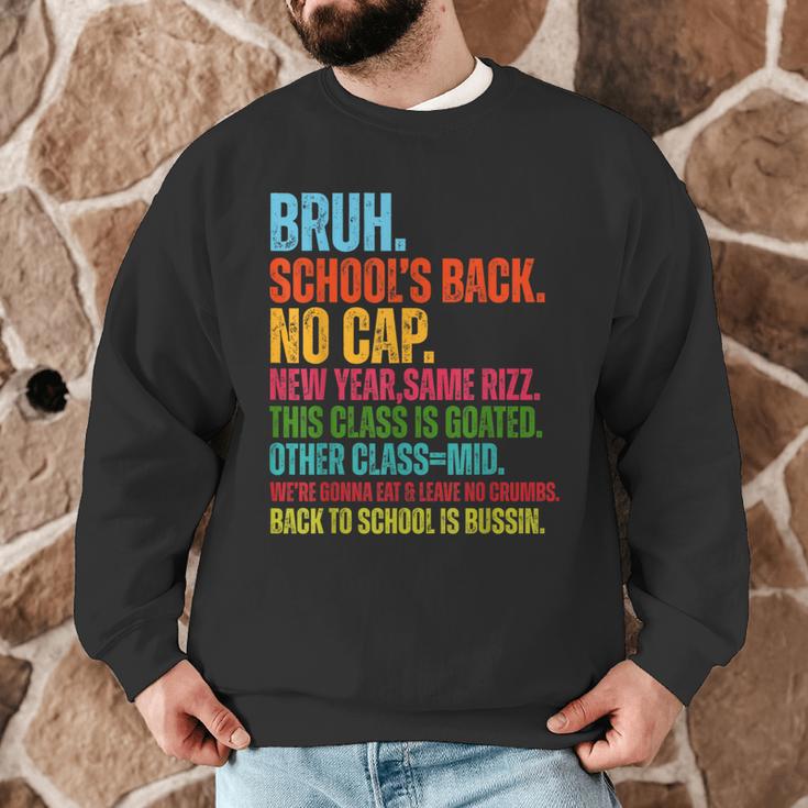 Vintage Bruh We Back No Cap Bruh We'Re Back Student Teacher Men Graphic Sweatshirt, novelty gifts, funny gifts Vintage Bruh We Back No Cap Bruh We'Re Back Student Teacher Men Graphic Sweatshirt, novelty gifts, funny gifts