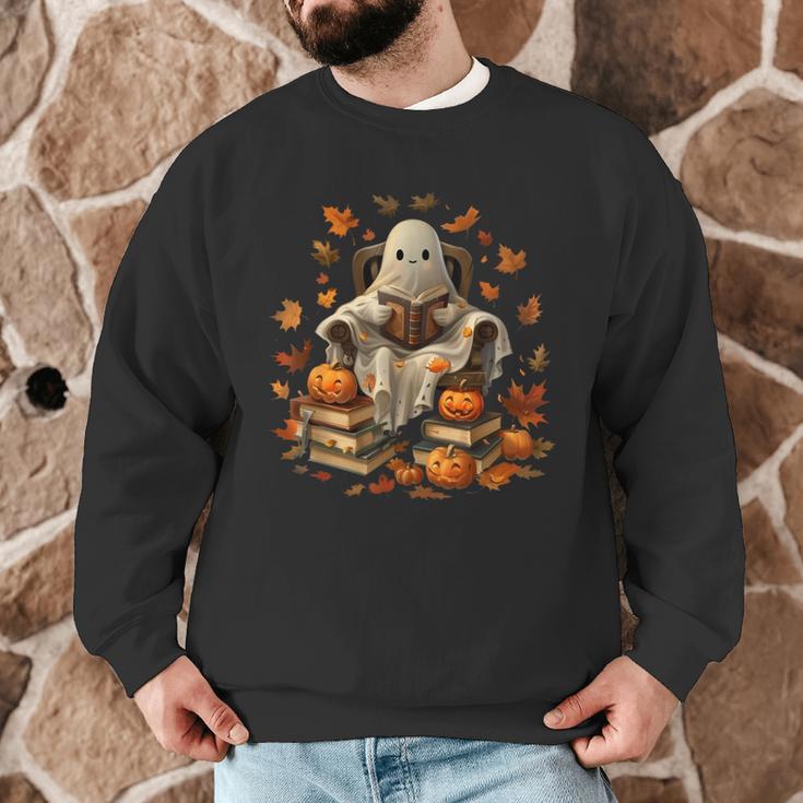 Vintage Ghost Book Reading Pumpkin Gothic Halloween Teachers Men Women Kids Men Graphic Sweatshirt, novelty gifts, funny gifts Vintage Ghost Book Reading Pumpkin Gothic Halloween Teachers Men Women Kids Men Graphic Sweatshirt, novelty gifts, funny gifts