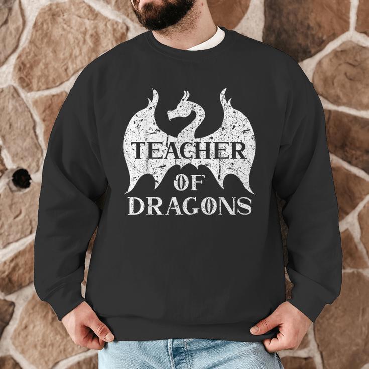 Vintage Teacher Of Dragons Quotes Teacher Student Men Graphic Sweatshirt, novelty gifts, funny gifts