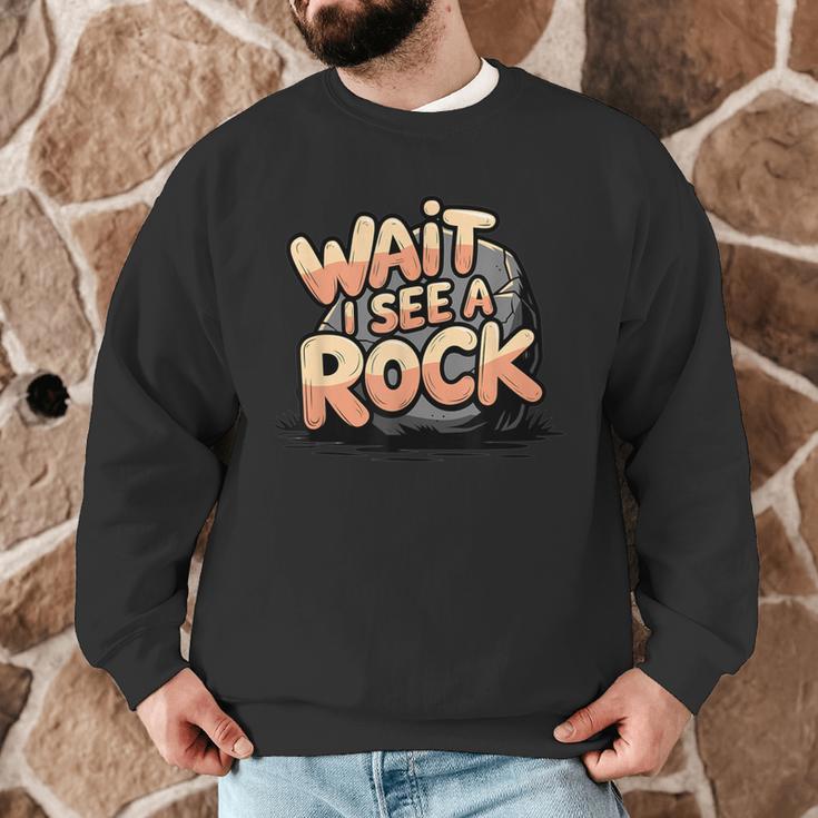 Wait I See A Rock Geology Teacher Men Graphic Sweatshirt, novelty gifts, funny gifts