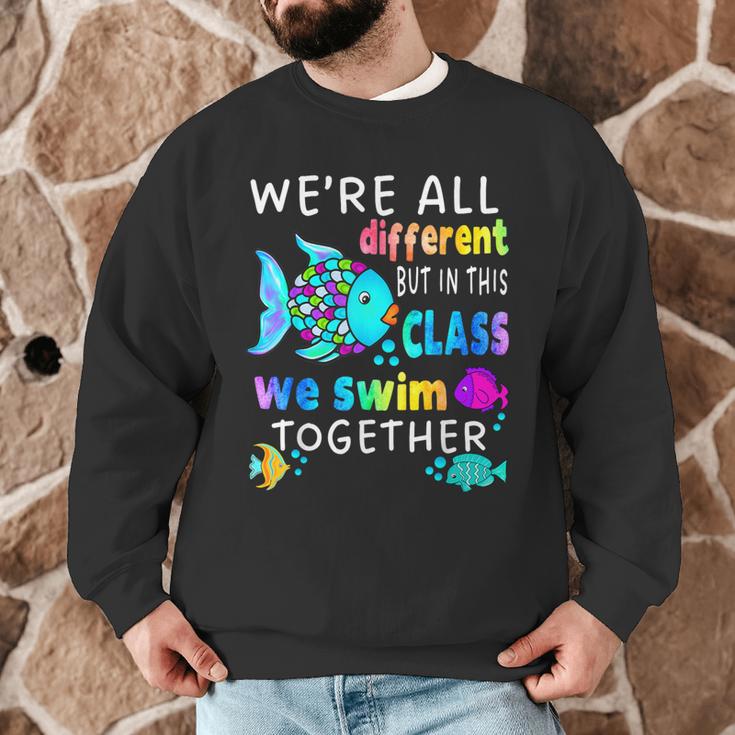 We'Re All Different But We Swim Together Elementary Teacher Men Graphic Sweatshirt, novelty gifts, funny gifts We'Re All Different But We Swim Together Elementary Teacher Men Graphic Sweatshirt, novelty gifts, funny gifts