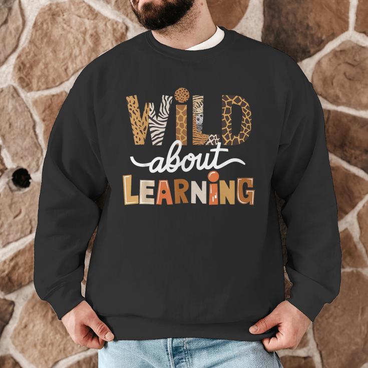 Wild About Learning Back To School First Day Teacher Student Men Graphic Sweatshirt, novelty gifts, funny gifts Wild About Learning Back To School First Day Teacher Student Men Graphic Sweatshirt, novelty gifts, funny gifts