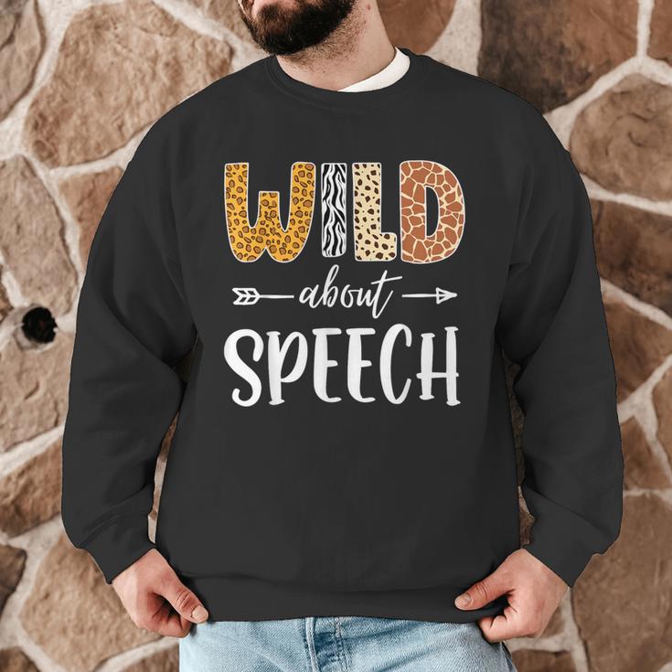 Wild About Speech SLP Leopard Teacher Back To School Kids Men Graphic Sweatshirt, novelty gifts, funny gifts Wild About Speech SLP Leopard Teacher Back To School Kids Men Graphic Sweatshirt, novelty gifts, funny gifts
