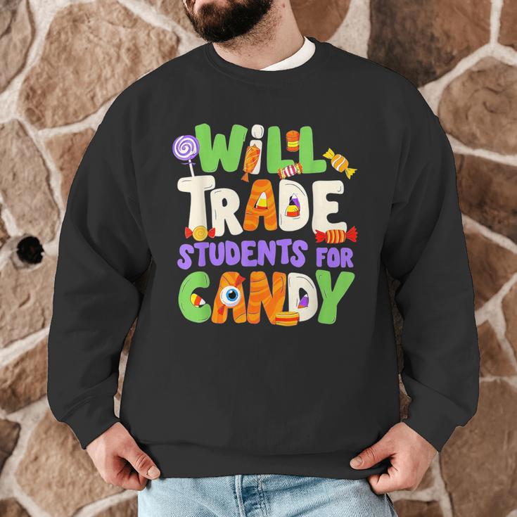 Will Trade Students For Candy Teacher Cute Halloween Costume Men Graphic Sweatshirt, novelty gifts, funny gifts Will Trade Students For Candy Teacher Cute Halloween Costume Men Graphic Sweatshirt, novelty gifts, funny gifts