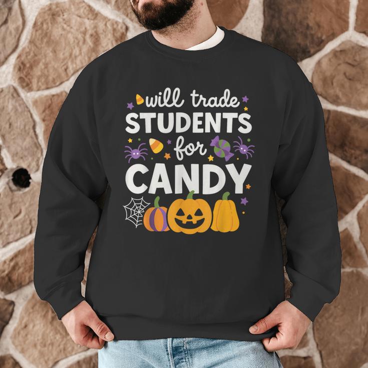 Will Trade Students For Candy Teacher Cute Halloween Men Graphic Sweatshirt, novelty gifts, funny gifts