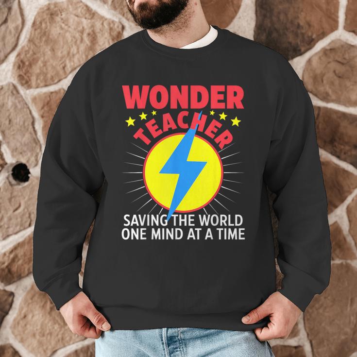 Wonder Teacher Costume Shirt Teacher Halloween Costume Men Women Men Graphic Sweatshirt, novelty gifts, funny gifts