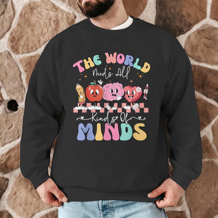 The World Needs All Kinds Of Minds Special Education Teacher Men Graphic Sweatshirt, novelty gifts, funny gifts The World Needs All Kinds Of Minds Special Education Teacher Men Graphic Sweatshirt, novelty gifts, funny gifts