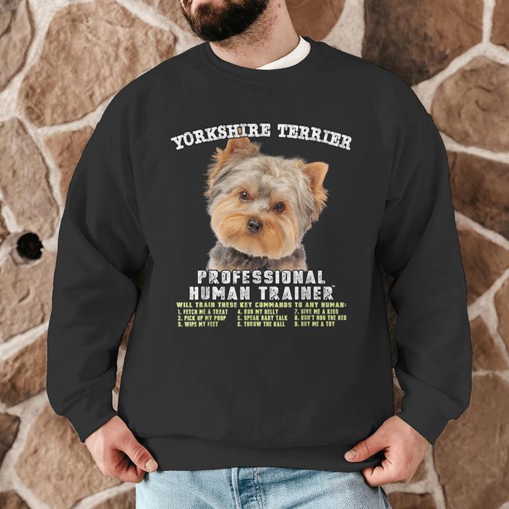 Yorkshire Terrier Yorkie Dog Professional Human Trainer Men Graphic Sweatshirt, novelty gifts, funny gifts