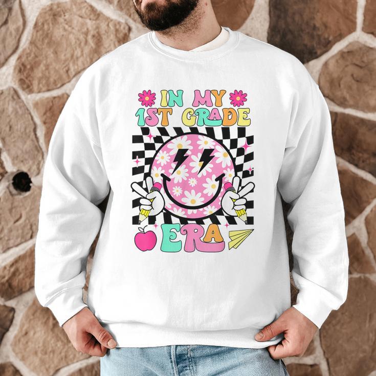 In My 1st Grade Era Smile Face Back To School Teacher Kid Men Graphic Sweatshirt, novelty gifts, funny gifts