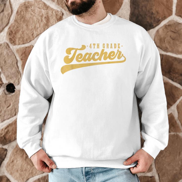4th Grade Teacher Cute Vintage Graphic Fourth Grade Teacher Men Graphic Sweatshirt, novelty gifts, funny gifts