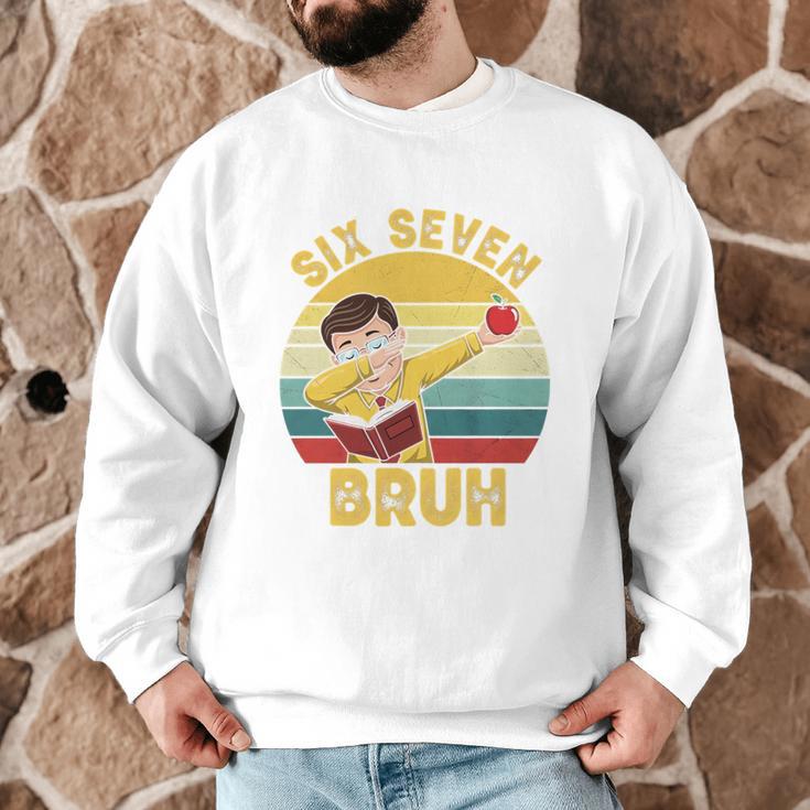 67 Meme Six Seven Bruh Retro Dabbing Teacher School Men Graphic Sweatshirt, novelty gifts, funny gifts 67 Meme Six Seven Bruh Retro Dabbing Teacher School Men Graphic Sweatshirt, novelty gifts, funny gifts