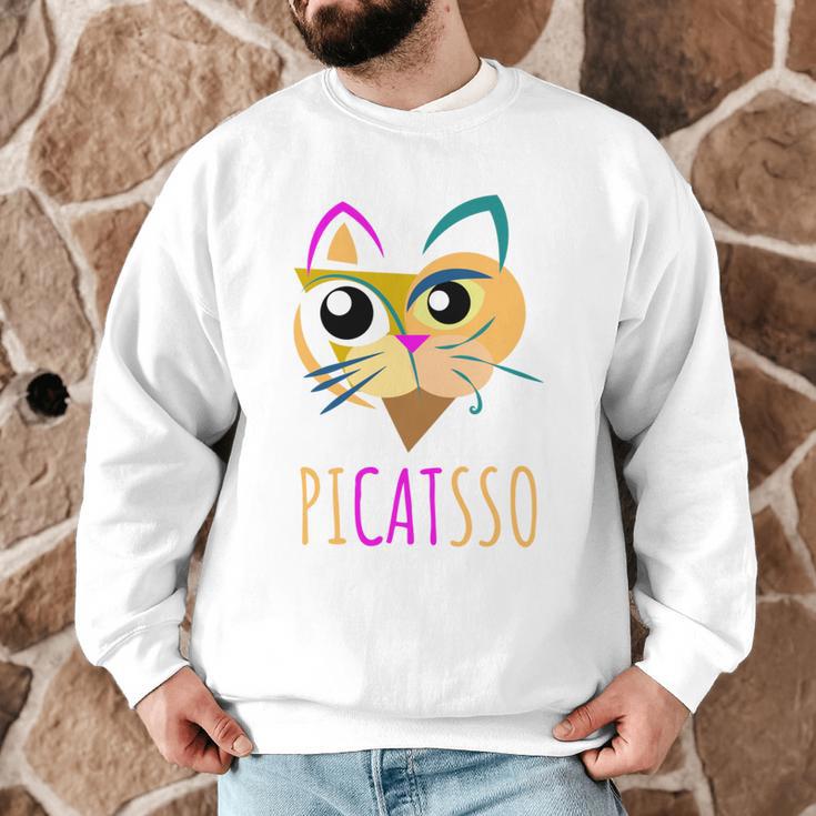 Abstract Cat Art Picatsso Shirt For Art Teachers Men Graphic Sweatshirt, novelty gifts, funny gifts Abstract Cat Art Picatsso Shirt For Art Teachers Men Graphic Sweatshirt, novelty gifts, funny gifts