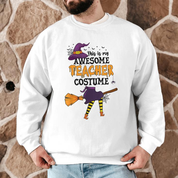 This Is My Awesome Teacher Costume Halloween Witch Men Graphic Sweatshirt, novelty gifts, funny gifts