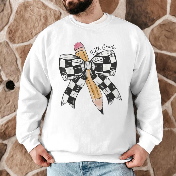 Back To School Hello Fifth Grade Teacher Coquette Pencil Bow Men Graphic Sweatshirt, novelty gifts, funny gifts Back To School Hello Fifth Grade Teacher Coquette Pencil Bow Men Graphic Sweatshirt, novelty gifts, funny gifts