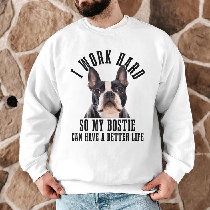 Bostie Mama Dog Dad Boston Terrier For Men Women Men Graphic Sweatshirt, novelty gifts, funny gifts