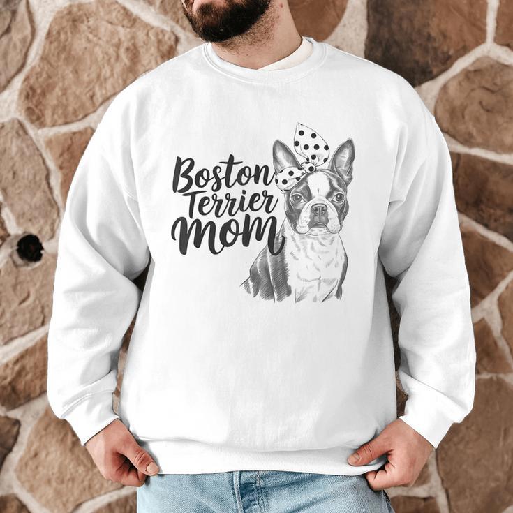 Boston Terrier Dog Bostie Mom Idea For Women Men Graphic Sweatshirt, novelty gifts, funny gifts