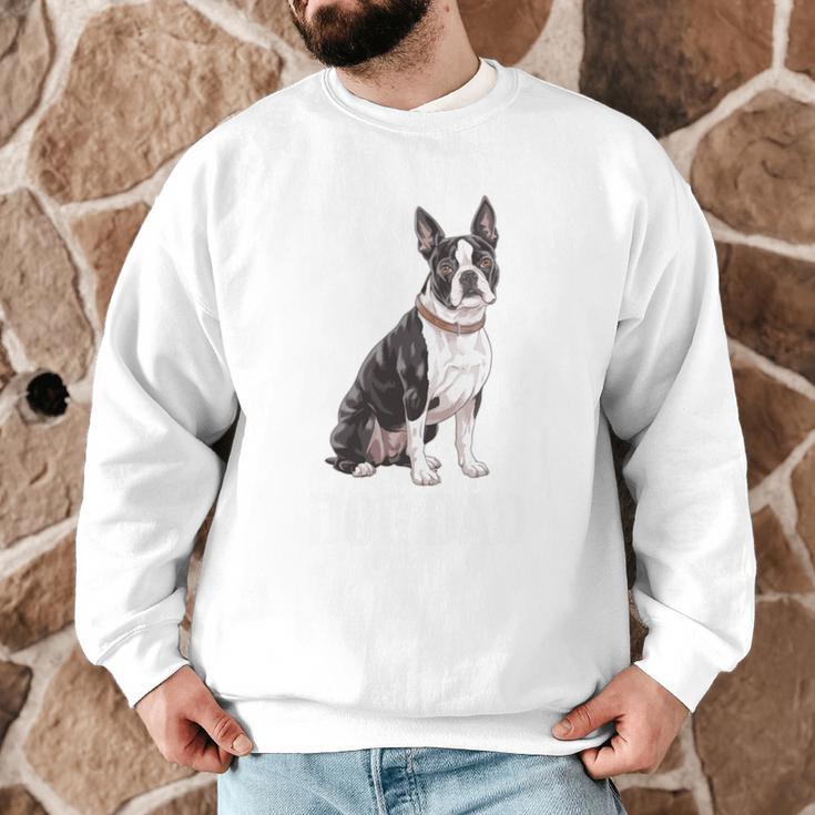 Boston Terrier Dog Dad Boston Terrier Dog Lovers Men Graphic Sweatshirt, novelty gifts, funny gifts