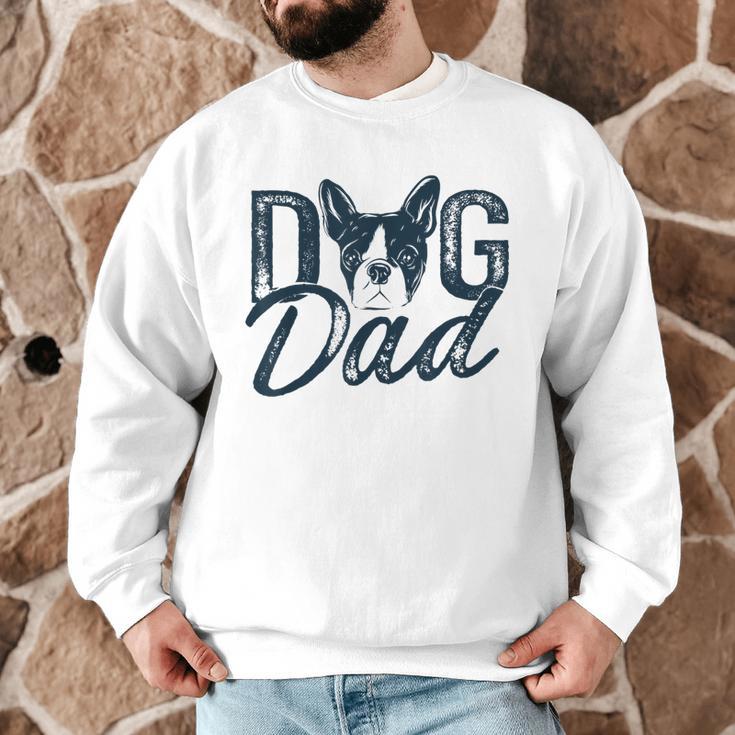 Boston Terrier Dog Dad Men Graphic Sweatshirt, novelty gifts, funny gifts