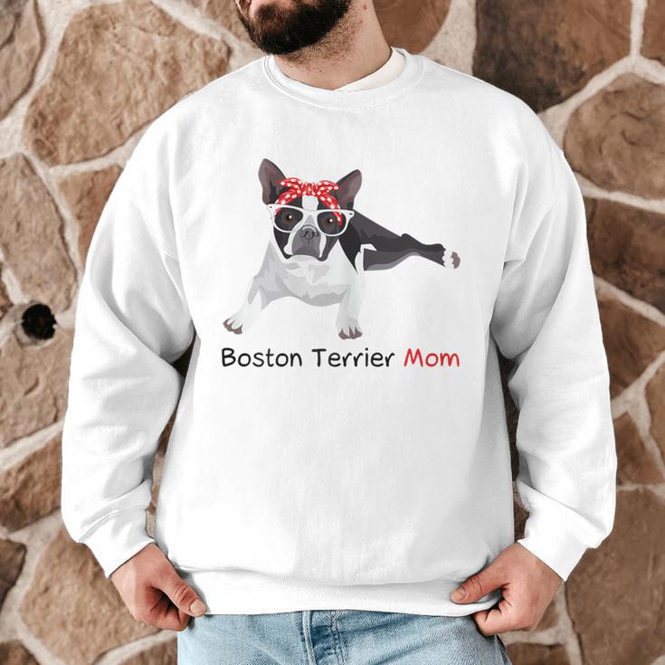 Boston Terrier Mom Bandana Boston Terrier Dog Men Graphic Sweatshirt, novelty gifts, funny gifts